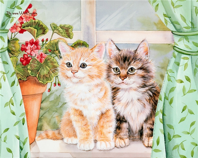 Рисунки с кошками (31 фото)
