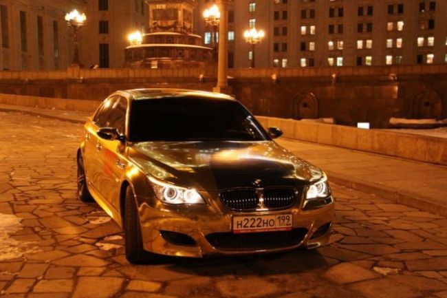Золотой Бумер (BMW) - мечта мажора или глупость ? (10 фото)