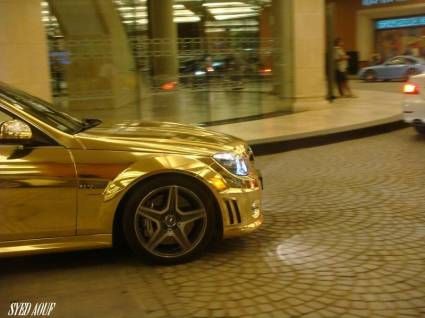 Mercedes - Золотой Мерседес мегакрутая тачка (5 фото)