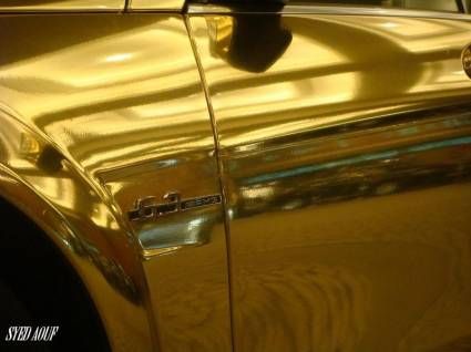 Mercedes - Золотой Мерседес мегакрутая тачка (5 фото)