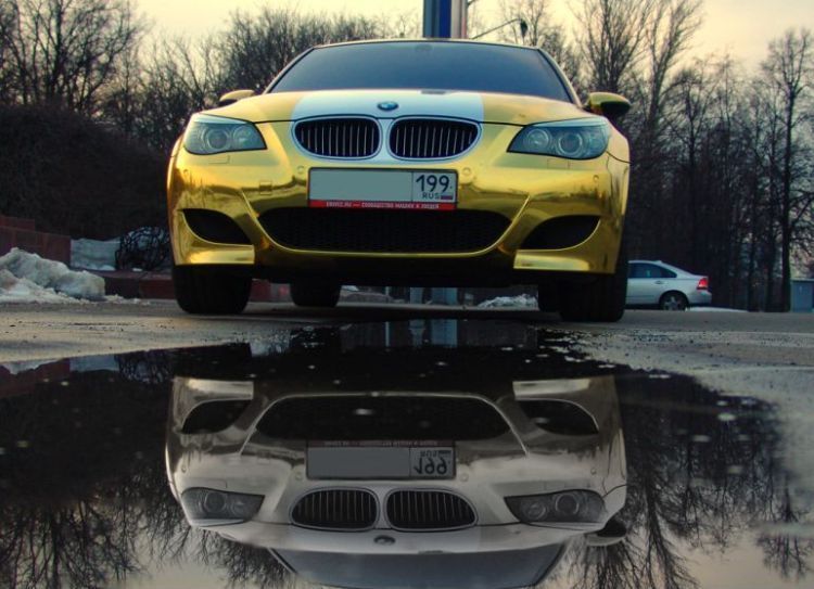 Золотой Бумер (BMW) - мечта мажора или глупость ? (10 фото)