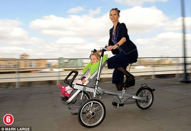 Коляска-велосипед для быстрых Мам (7 фото)