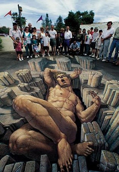 Прикольные 3D рисунки на тротуарах (47 фото) Прикольные 3D рисунки на тротуарах (47 фото)