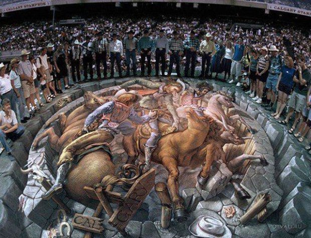 Прикольные 3D рисунки на тротуарах (47 фото) Прикольные 3D рисунки на тротуарах (47 фото)