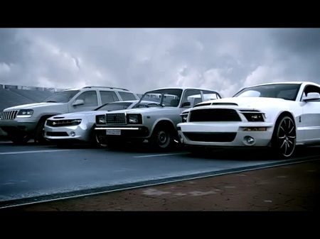 Соревнование между ВАЗ 2107,Ford Mustang,Chevrolet Camaro и Jeep Cherokee