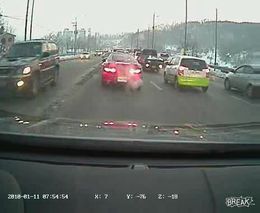 Авария на глазах у водителя